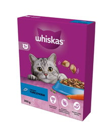 WHISKAS Adult 300g Trockenfutter für ausgewachsene Katzen mit leckerem Thunfisch