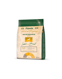 FITMIN Dog Nutritional Programme Mini Maintenance Lamb&Beef 2,5 kg für erwachsene Hunde kleiner Rassen