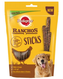 PEDIGREE Ranchos Sticks mit 100% natürlicher Hühnerleber 600 g (10 x 60 g)
