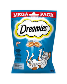 DREAMIES Mega Pack 4x180g - Leckere Katzenleckerlis mit Lachsgeschmack