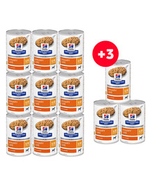 HILL'S Prescripition Diet Canine c/d Multicare 9x370g + 3 Dosen GRATIS!