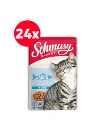 SCHMUSY RAGOUT mit Lachs in Sauce 24 x 100 g