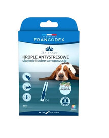 FRANCODEX Anti-Stress-Tropfen mit Baldrian für Hunde 4x3 ml