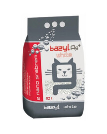 BAZYL Ag+ Compact White 20 L Katzenstreu mit Nanosilber