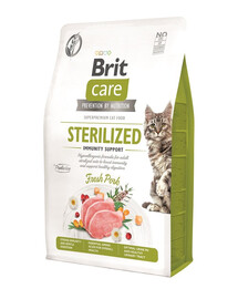 BRIT CARE Grain-Free Sterilized Immunity 7 kg hypoallergene Formel für erwachsene sterilisierte Katzen