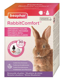 BEAPHAR RabbitComfort Calming Diffuser Starter Kit 48 ml Beruhigungsdiffusor für Kaninchen