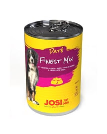 JOSERA JosiDog Finest Mix Pate Pastete 4 Fleischsorten 400 g für ausgewachsene Hunde