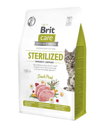 BRIT CARE Grain-Free Sterilized Immunity 0.4 kg hypoallergene Formel für erwachsene sterilisierte Katzen