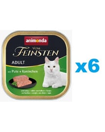 ANIMONDA Vom Feinsten Adult MIT PUTE + KANINCHEN 6 x 100 g