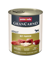 ANIMONDA GranCarno Nassfutter mit Pansen für adulte Hunde getreidefrei 6x800 g