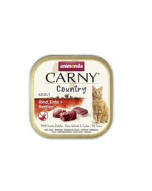ANIMONDA Carny Country Adult Beef&Duck&Reindeer 100 g Rind, Ente, Rentier für adulte Katzen