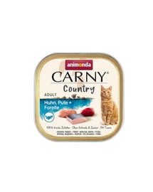 ANIMONDA Carny Country Adult Chicken&Turkey&Trout 100 g Huhn, Truthahn und Forelle für adulte Katzen