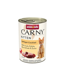 ANIMONDA Carny Kitten Nassfutter Geflügel-Cocktail getreidefrei  6x400 g