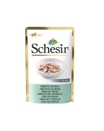 SCHESIR Jelly Adult Tuna&Sea Bream 85g Thunfisch mit Goldbrasse in Gelee