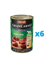 ANIMONDA GranCarno Original Adult Rind + Wild 6 x 400 g