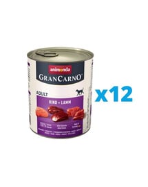 ANIMONDA GranCarno Original Adult RIND + LAMM 12 x 400 g