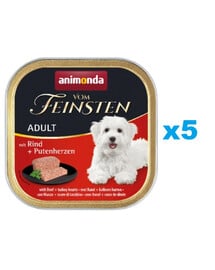 ANIMONDA Vom Feinsten Rind + Putenherzen 5 x 150 g