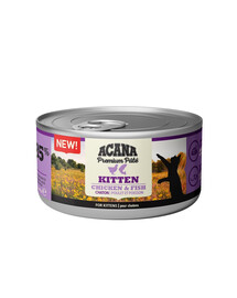 ACANA Premium Pate Kitten Chicken & Fish Hühner- und Fischpastete für Kätzchen 24 x 85 g