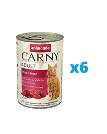 ANIMONDA CARNY RIND + HERZ 6 x 400 g