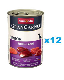 ANIMONDA GranCarno Senior RIND + LAMM 12 x 400 g