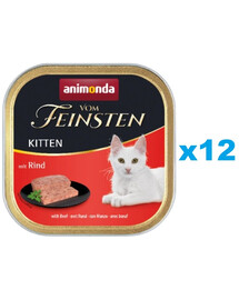 ANIMONDA Vom Feinsten Kitten mit Rindfleisch 12x 100 g