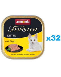 ANIMONDA Vom Feinsten Kitten mit Geflügel 32x 100 g