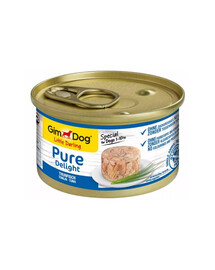 GIMDOG Pure Delight Tuna 85 g Thunfisch für ausgewachsene Hunde kleiner Rassen