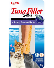 INABA Tuna fillet in shrimp broth 15g Thunfischfilet in Krabbenbrühe für Katzen