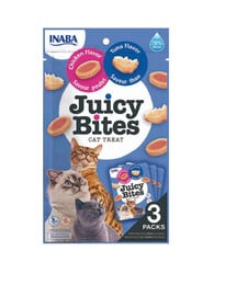 INABA Juicy Bites Leckerli mit Thunfisch und Huhn für Katzen 33,9 g (3x11,3 g)