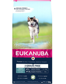 EUKANUBA Grain Free L Adult Lamm 12 kg für erwachsene Hunde großer Rassen
