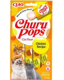 INABA Churu Pops Chicken 4x15g mit Huhn für Katzen