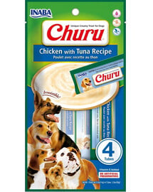 INABA Churu Chicken with tuna 4x14g Huhn mit Thunfisch für Hunde