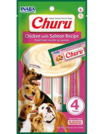 INABA Churu Chicken with salmon 4x14g Huhn mit Lachs für Hunde