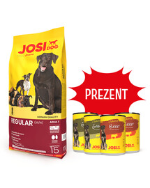 JOSERA JosiDog Regular Adult 15 kg + 4 Dosen GRATIS