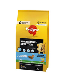 PEDIGREE Junior Professional Nutrition 12 kg mit Geflügel und Gemüse für große und mittelgroße Hundewelpen