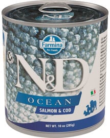 FARMINA N&D Ocean Lachs & Kabeljau Nassfutter 285 g