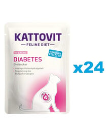 KATTOVIT Feline Diet Diabetes Lachs 24 x 85 g