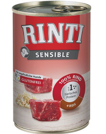 RINTI Sensible Rind mit Reis 6x400 g + Lamm mit Reis 6x400 g