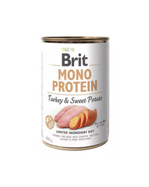 BRIT Mono Protein Turkey & Sweet Potato 400 g Monoprotein-Nahrung Pute und Süßkartoffel