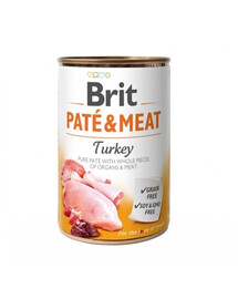 BRIT Pate&Meat turkey 400 g Truthahnpastete für Hunde