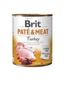 BRIT Pate&Meat turkey 800 g Truthahnpastete für Hunde