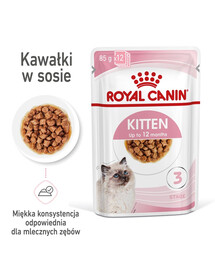 ROYAL CANIN KITTEN Nassfutter in Soße für Kätzchen 4x12x85g