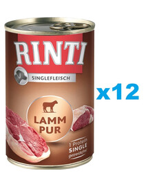 RINTI Singlefleisch Lamb Pure 12x400 g Lamm monoprotein