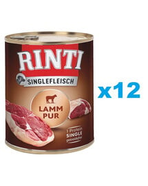 RINTI Singlefleisch Pure Monoprotein Lamm 12x800g