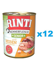 RINTI Kennerfleish Senior Chicken 12 x 800 g mit Huhn für ältere Hunde