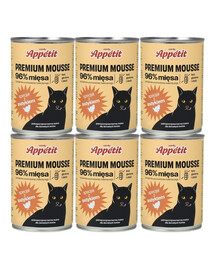 COMFY APPETIT PREMIUM Mousse mit Truthahn für Katzen 6x 400 g