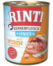 RINTI Kennerfleisch Junior 6x400g mit Huhn für Welpen