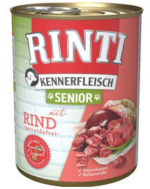 RINTI Kennerfleisch Senior 12x400g mit Rindfleisch für ältere Hunde