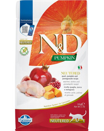 FARMINA N&D Pumpkin Quail & Pomegranate Neutered Cat 300 g