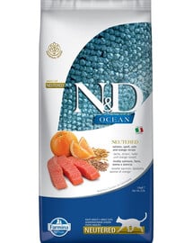 FARMINA N&D Ocean Adult Cat Neutered 10 kg Lachs, Dinkel, Hafer und Orange